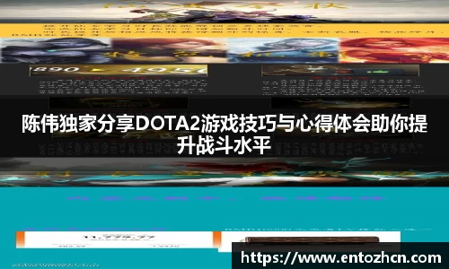陈伟独家分享DOTA2游戏技巧与心得体会助你提升战斗水平