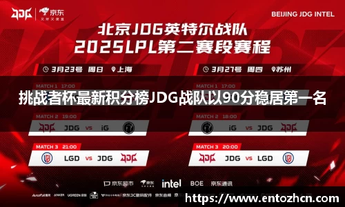 挑战者杯最新积分榜JDG战队以90分稳居第一名